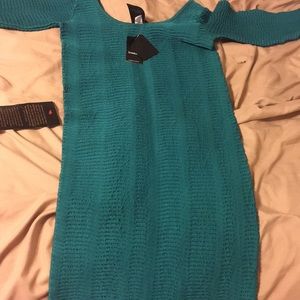 Bebe green bodycon dressmaxi tight